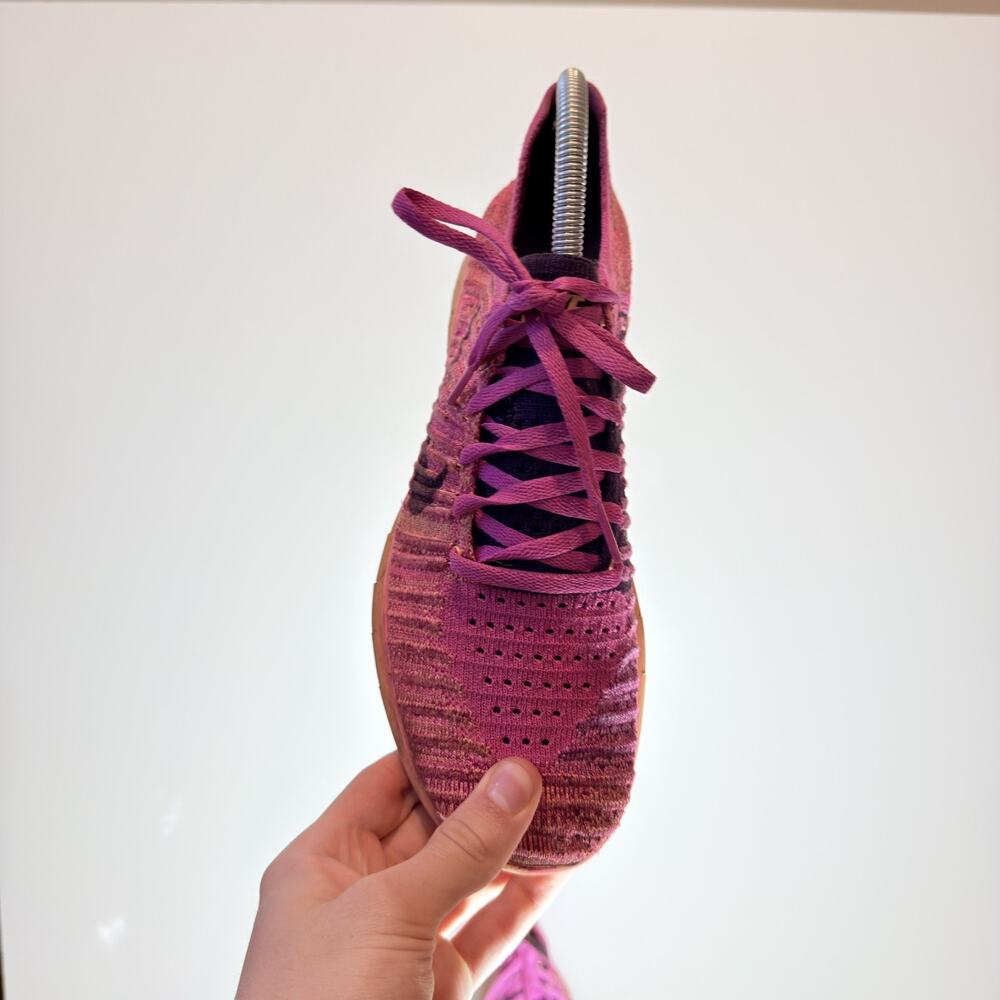 Nike Free RN Flyknit 2018 Kids Running Shoes Girls Youth Size 6Y Pink Orange - Picture 6 of 10